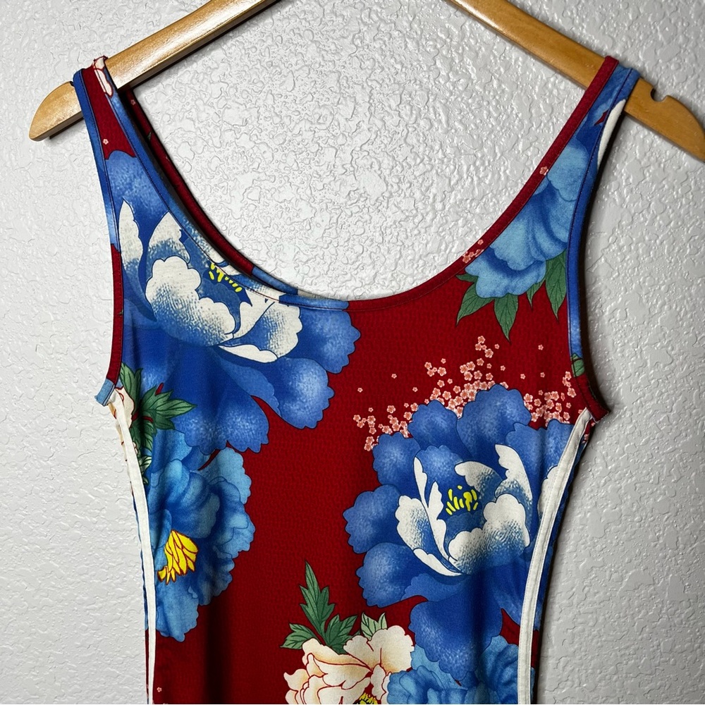 Adidas Originals x FARM Rio Chita Tank Dress Bodycon‎ S Stripes Floral Red Small - Picture 7 of 16